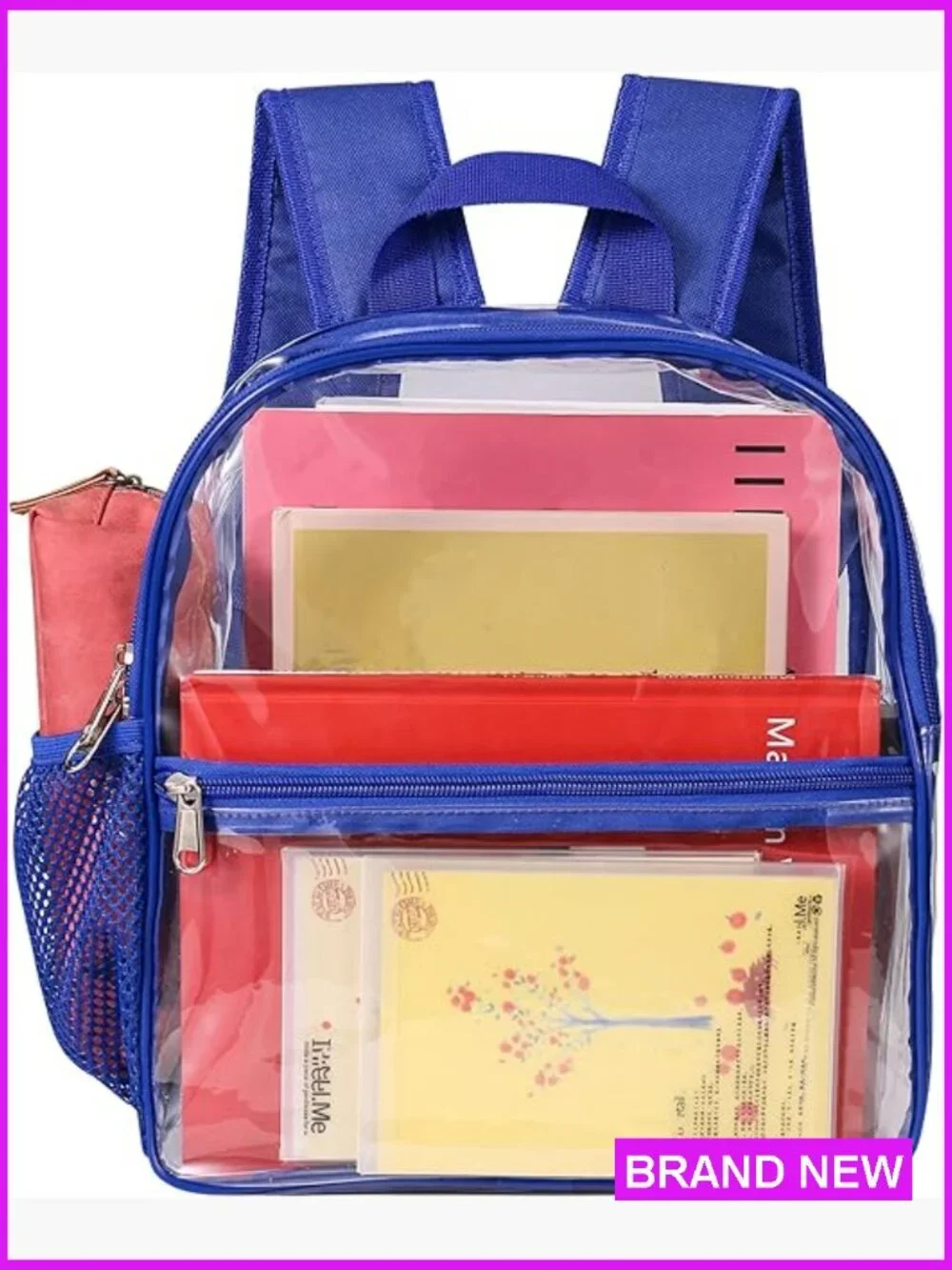 Stadium Approved Clear Backpack Lightweight PVC Waterproof Concert Bag 12x6x12